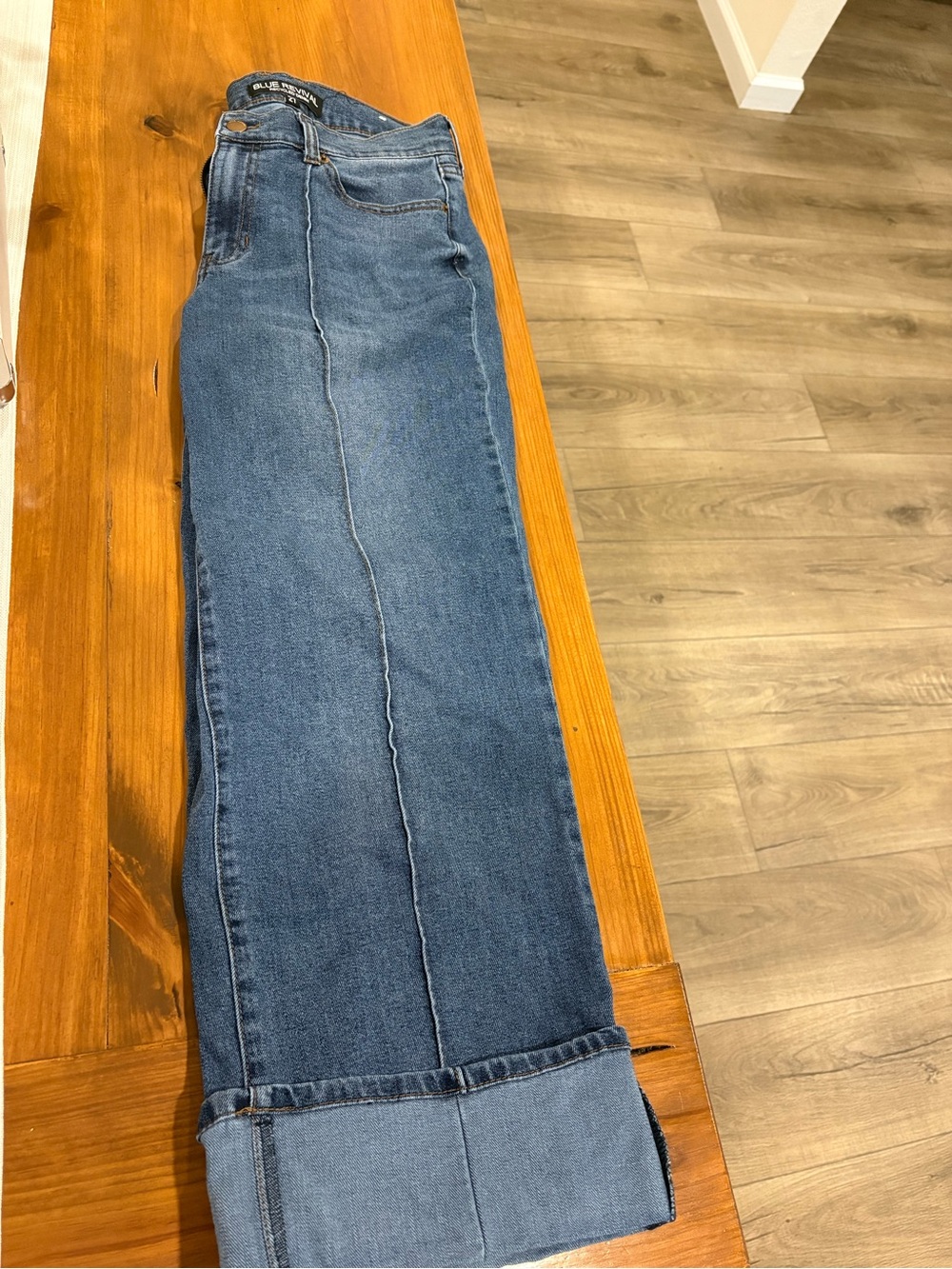 Classic Blue Wide Leg Jeans - Women